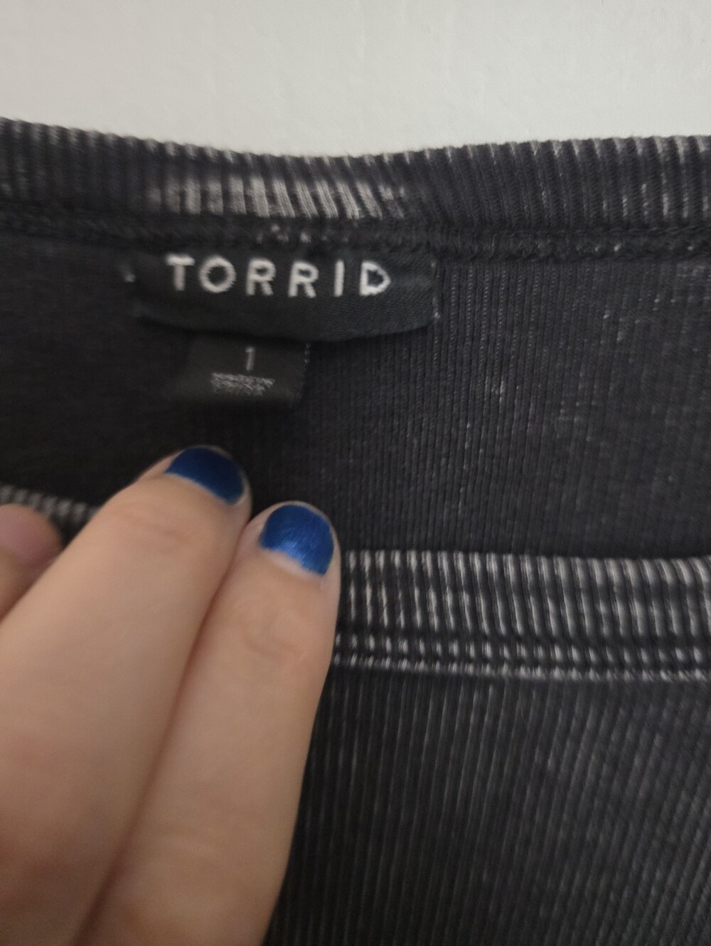 torrid Washed Charcoal Ribbed Muscle Tank - Picture 2 of 5